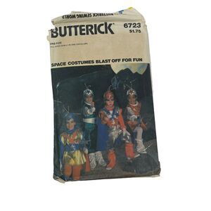 Butterick 6723‎ Vintage 80s Space Costume Kids S M L Uncut Astronaut Pattern